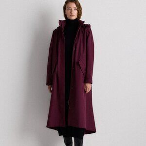 Quince Weatherproof Rain Trench Coat, Barolo Burgundy (XS)